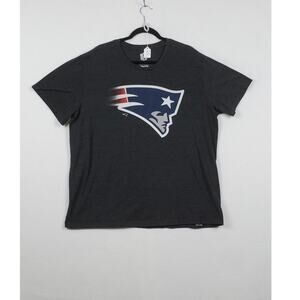 NFL Football New England Patriots Short Sleeve T-Shirt Gray Men Sz 2XL PRE-OWNED